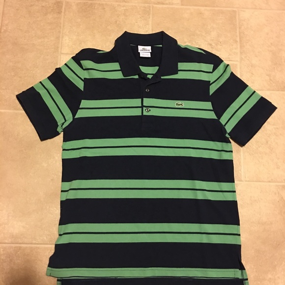black and green lacoste shirt
